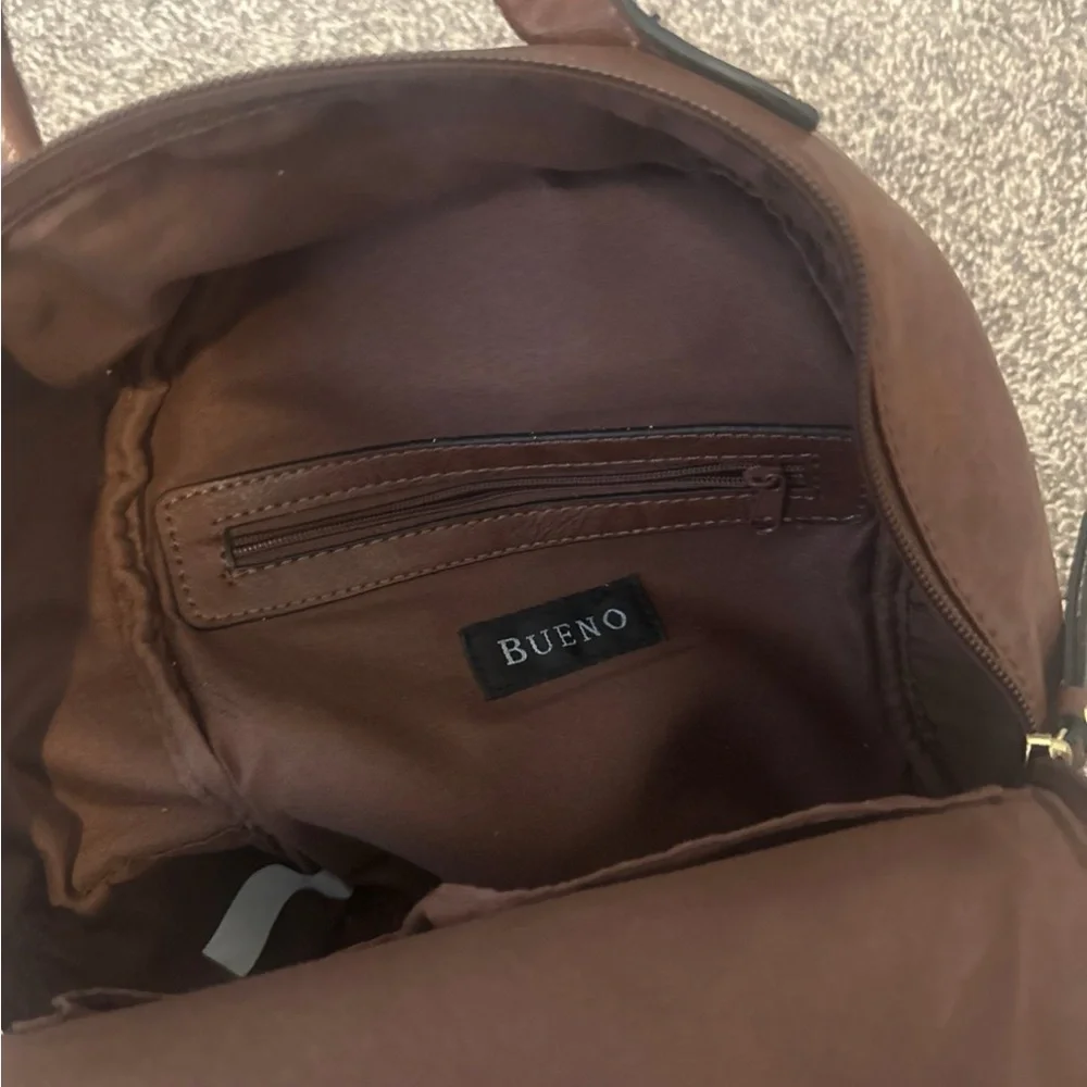 Brown Leather Backpack - Picture 2 of 3